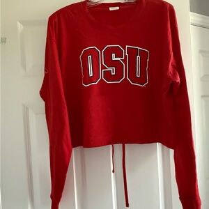 PINK Victoria's Secret Red OSU Crop Top